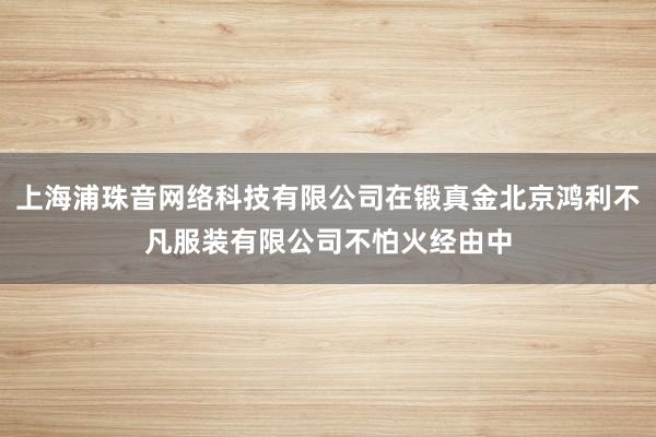 上海浦珠音网络科技有限公司在锻真金北京鸿利不凡服装有限公司不怕火经由中